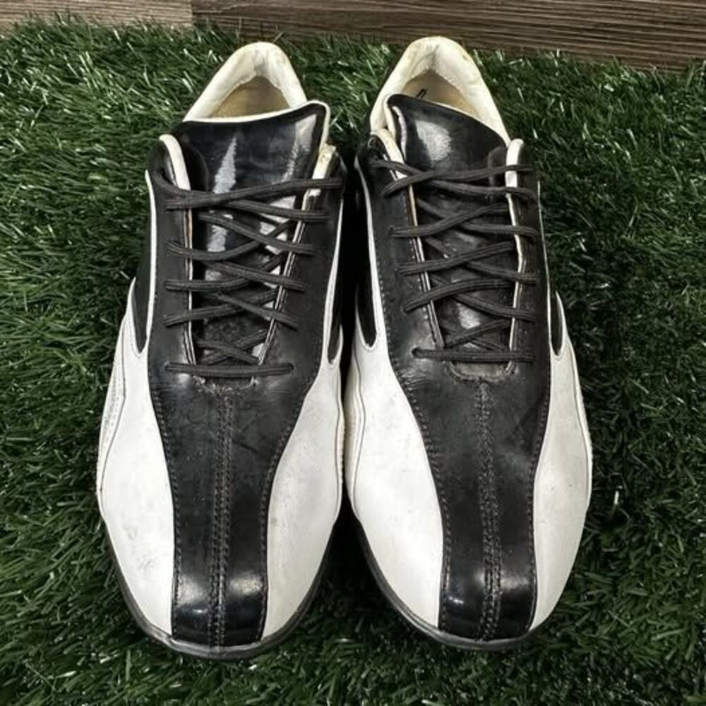 CALLAWAY Batista W465-21 womens‎ black white patent leather golf Size 8.5